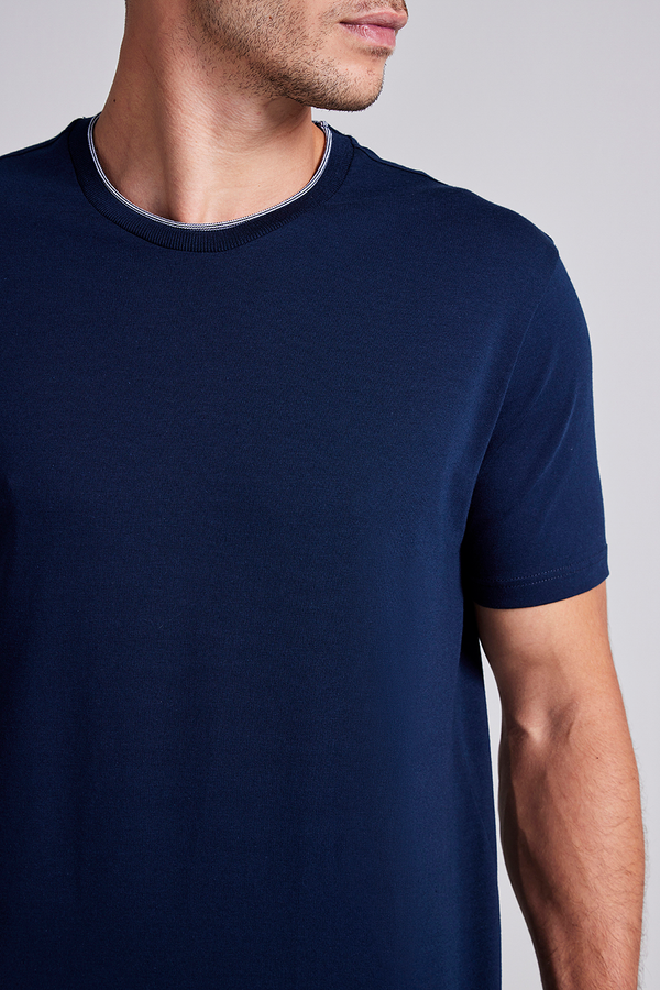 Camiseta Malha Comfort - Azul Marinho
