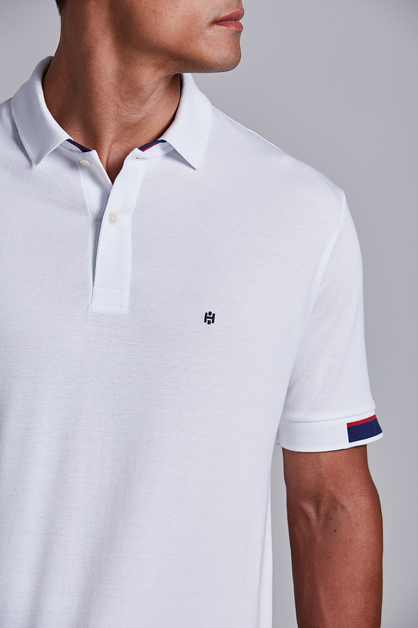 Camisa Polo Piquet Comfort - Branco