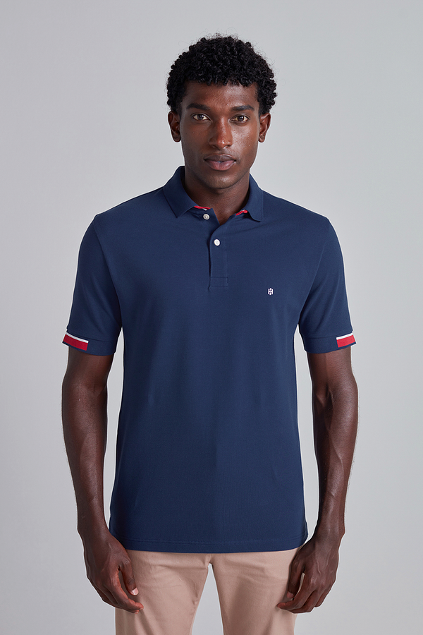 Camisa Polo Piquet Comfort - Azul