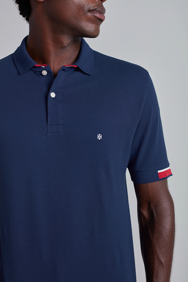 Camisa Polo Piquet Comfort - Azul