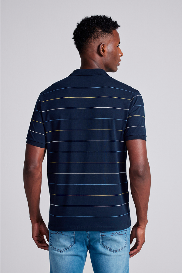 Camisa Polo Malha Comfort - Azul Marinho