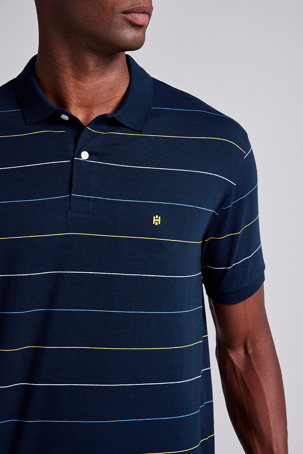 Camisa Polo Malha Comfort - Azul Marinho