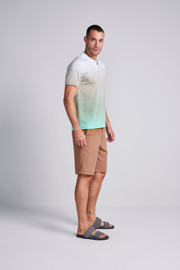 Camisa Polo Malha Slim Fit - Branco