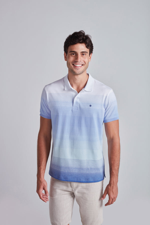 Camisa Polo Malha Slim Fit - Branco