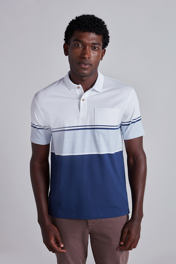 Camisa Polo com Bolso Malha Comfort - Branco