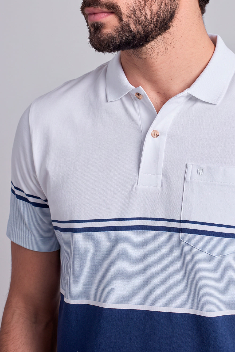 Camisa Polo com Bolso Malha Comfort