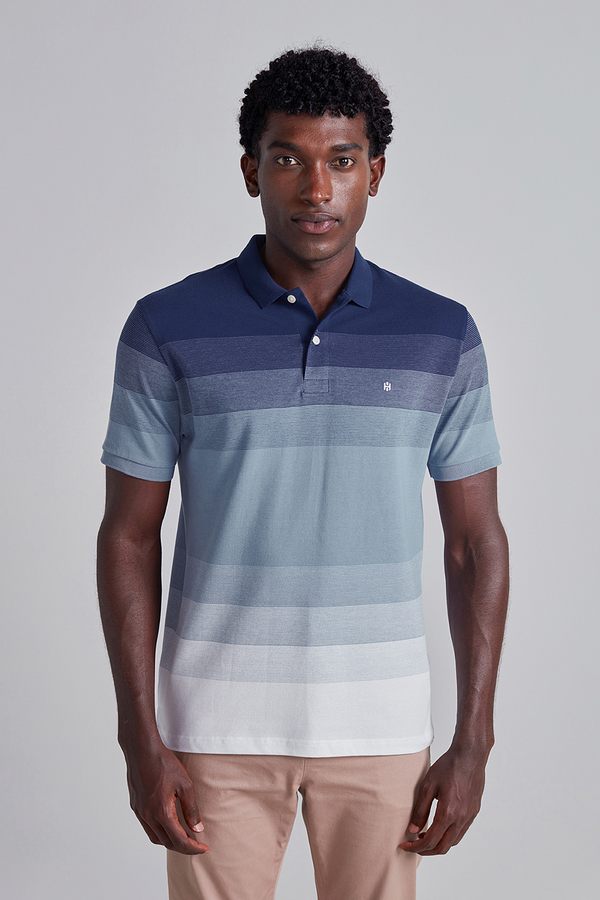 Camisa Polo Piquet Comfort - Azul