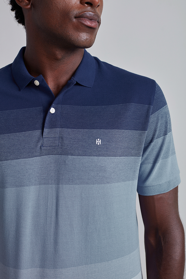 Camisa Polo Piquet Comfort - Azul