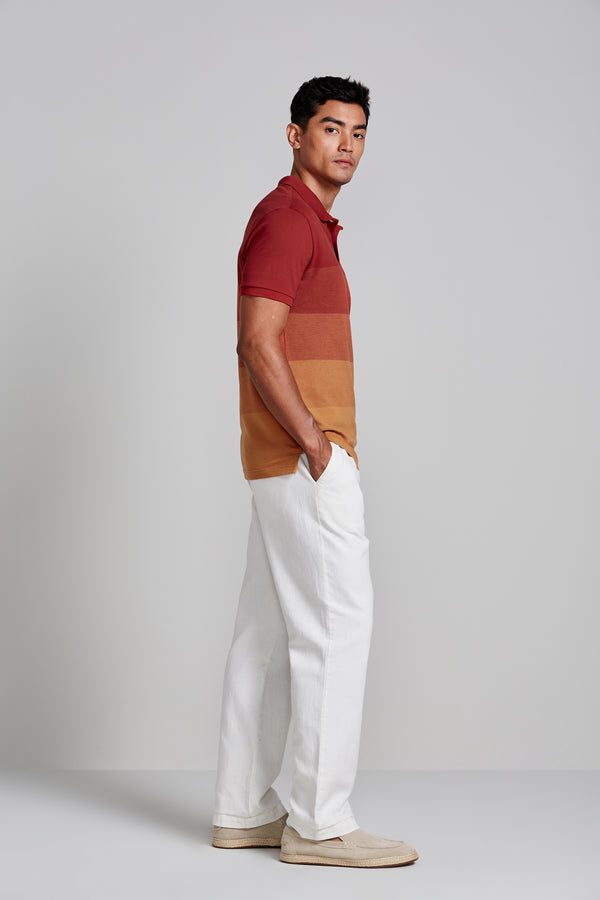 Camisa Polo Piquet Slim Fit - Vermelho