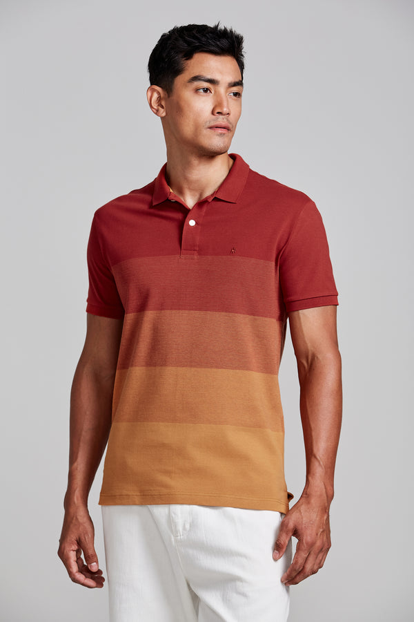 Camisa Polo Piquet Slim Fit - Vermelho