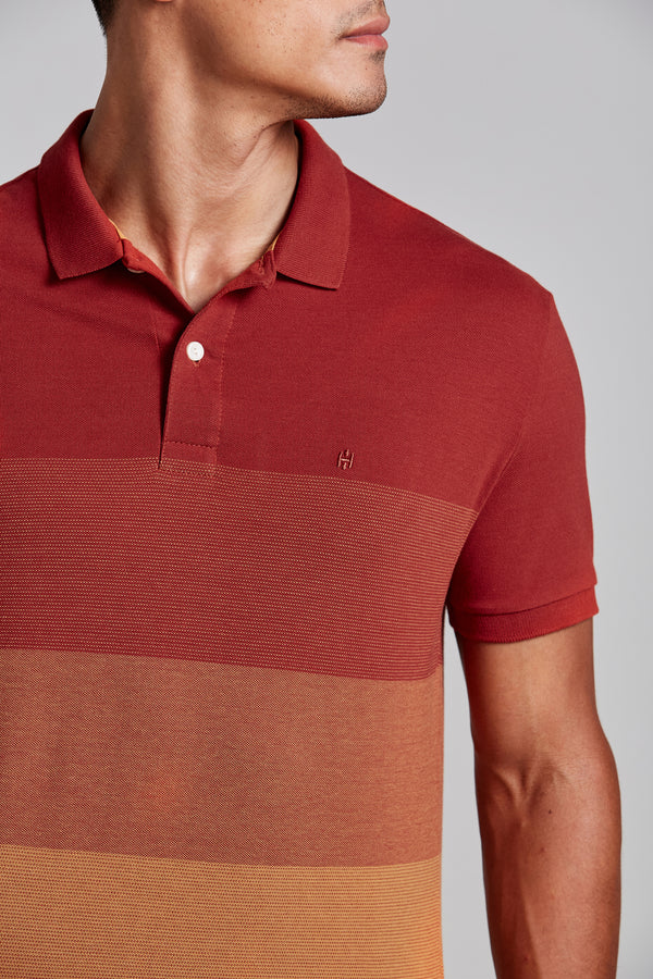 Camisa Polo Piquet Slim Fit - Vermelho
