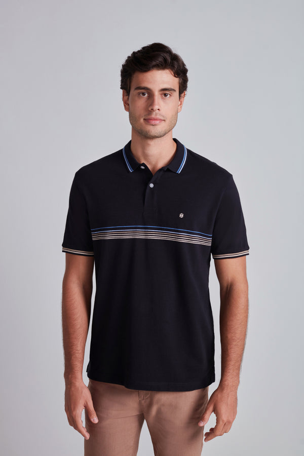 Camisa Polo Piquet Comfort - Preto