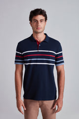 Camisa Polo Piquet Slim Fit - Azul Marinho