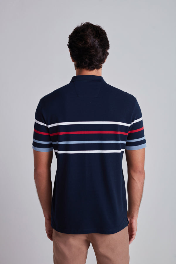 Camisa Polo Piquet Slim Fit - Azul Marinho