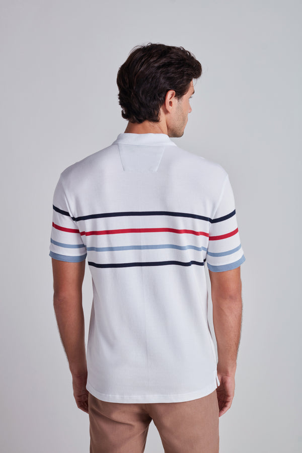 Camisa Polo Piquet Slim Fit - Branco