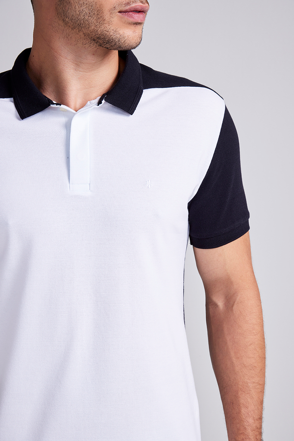 Camisa Polo Piquet Slim Fit - Preto