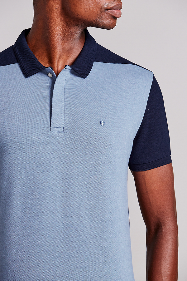 Camisa Polo Piquet Slim Fit - Azul Marinho
