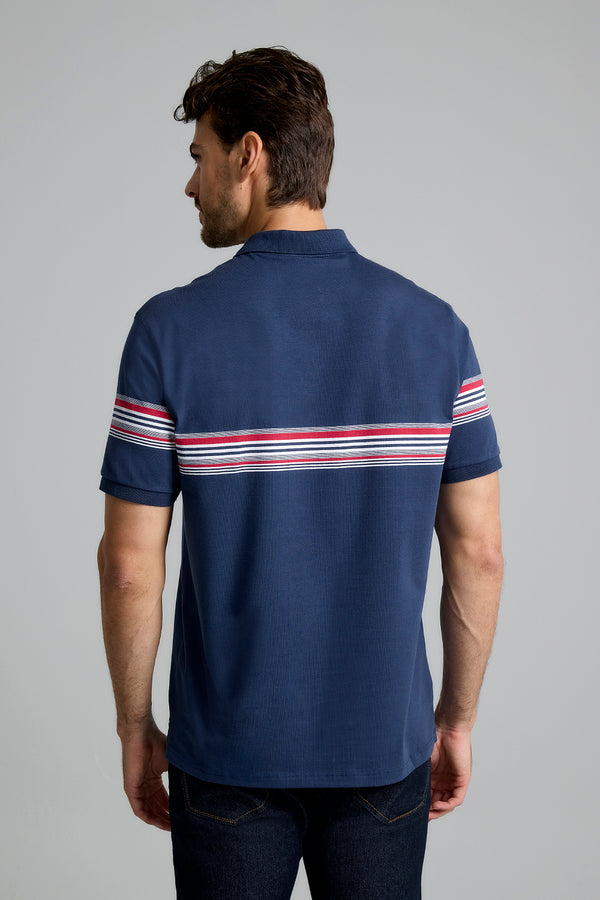 Camisa Polo com Bolso Malha Comfort - Azul