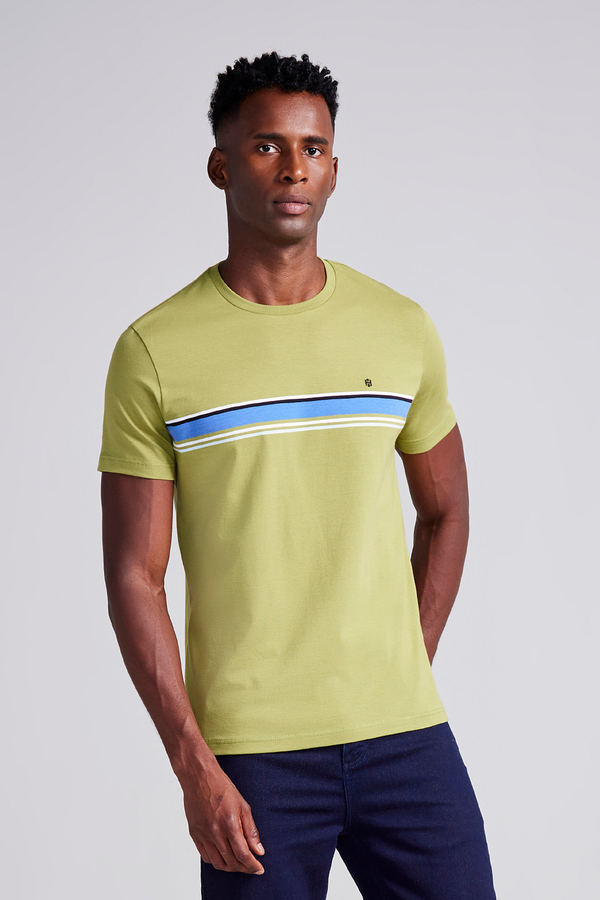 Camiseta Malha Slim Fit - Verde