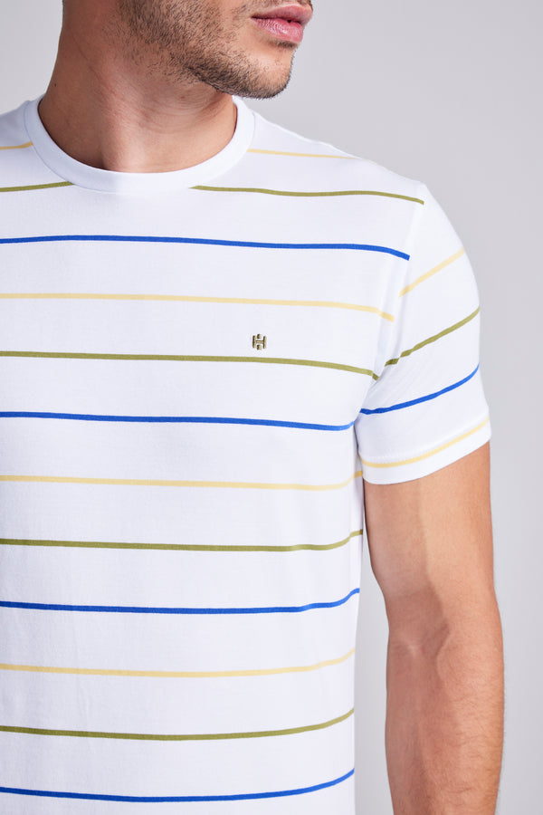 Camiseta Malha Slim Fit - Branco