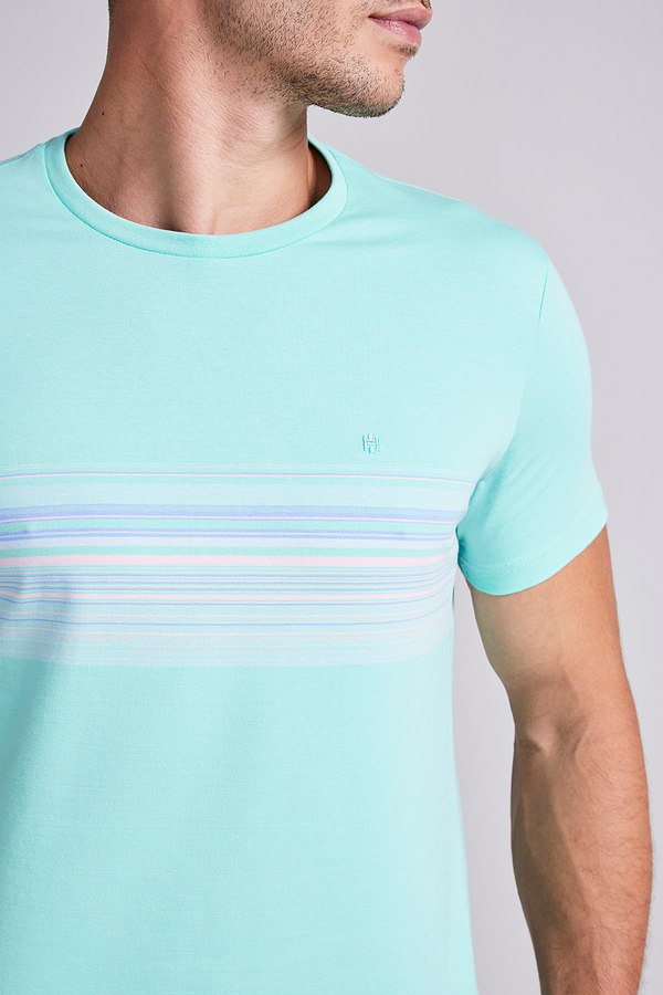 Camiseta Malha Slim Fit - Verde
