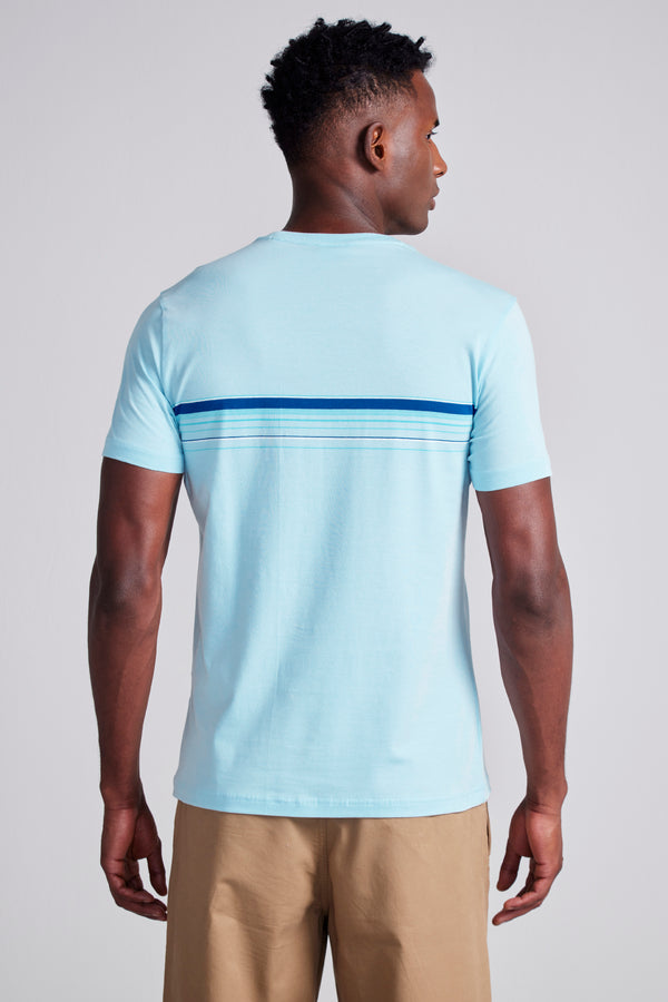 Camiseta Malha Slim Fit - Azul