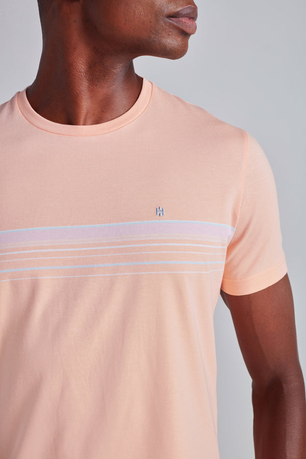 Camiseta Malha Slim Fit - Laranja
