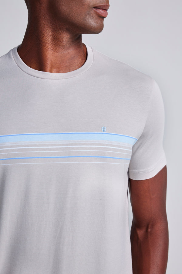 Camiseta Malha Slim Fit - Cinza