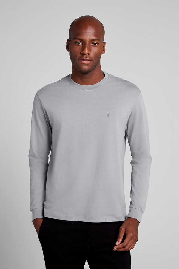 Camiseta Manga Longa Comfort - Cinza