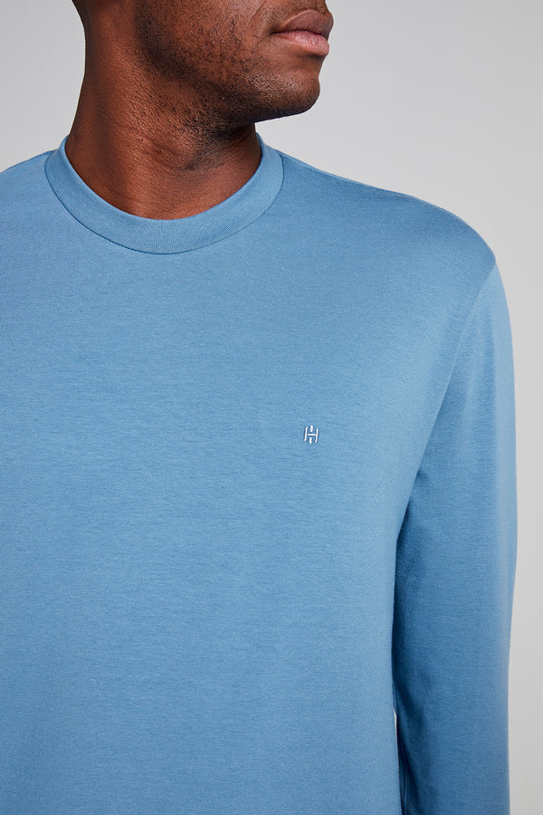 Camiseta Manga Longa Comfort - Azul