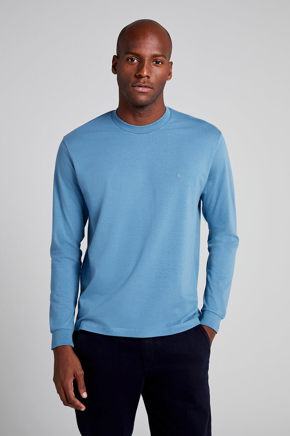 Camiseta Manga Longa Comfort - Azul – Highstil