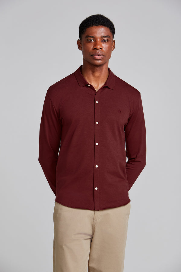 Camisa Lisa Slim fit - Vinho