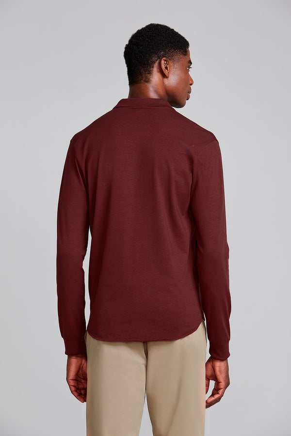 Camisa Lisa Slim fit - Vinho