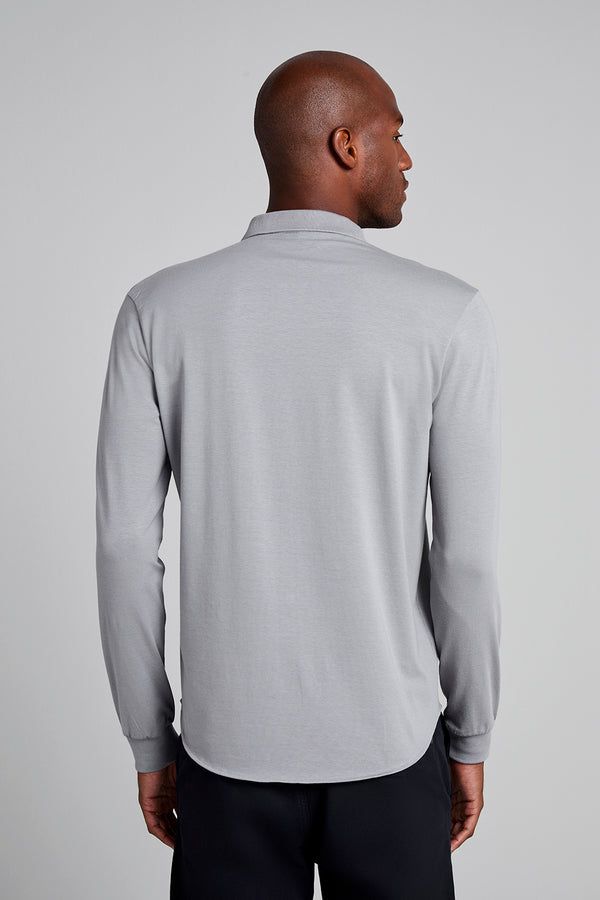 Camisa Lisa Slim fit - Cinza