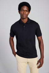 Camisa Polo Jacquard Comfort - Preto