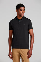 Camisa Polo Malha Slim Fit - Preto