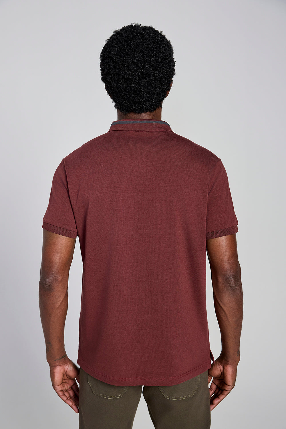 Camisa Polo com Zíper Malha Slim Fit