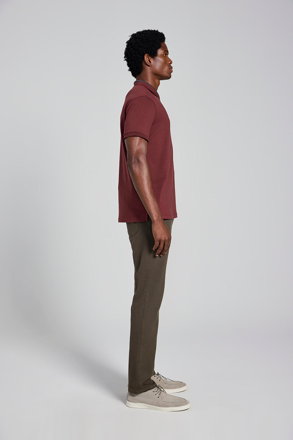 Camisa Polo com Zíper Malha Slim Fit