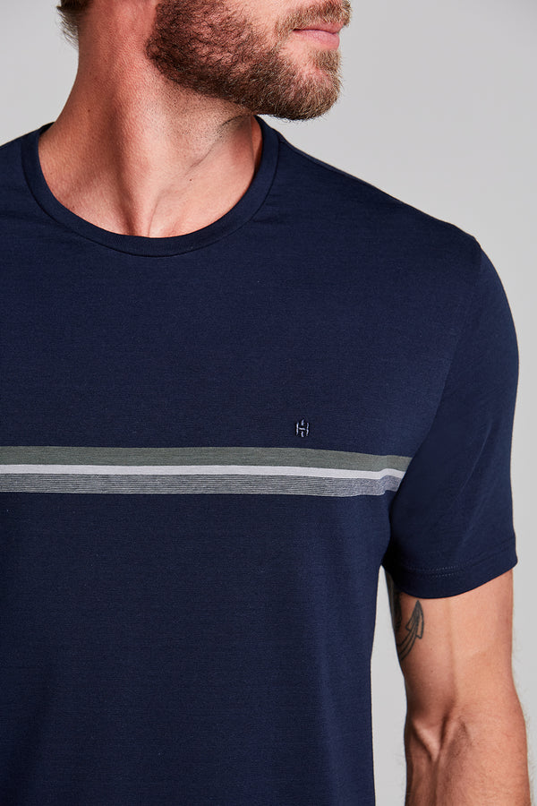 Camiseta Malha Comfort - Azul Marinho