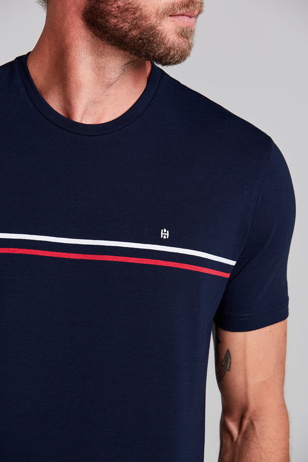 Camiseta Malha Comfort - Azul Marinho