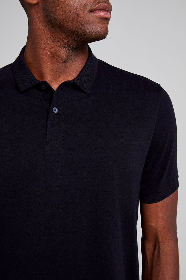 Camisa Polo Malha Comfort - Preto
