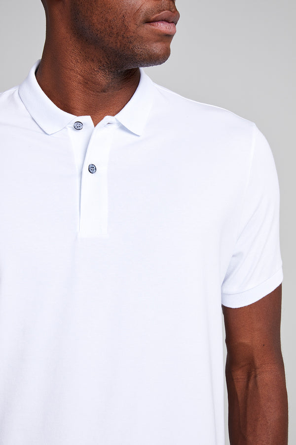 Camisa Polo Malha Comfort - Branco