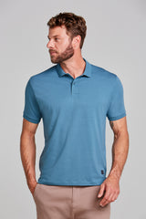 Camisa Polo Malha Comfort - Azul