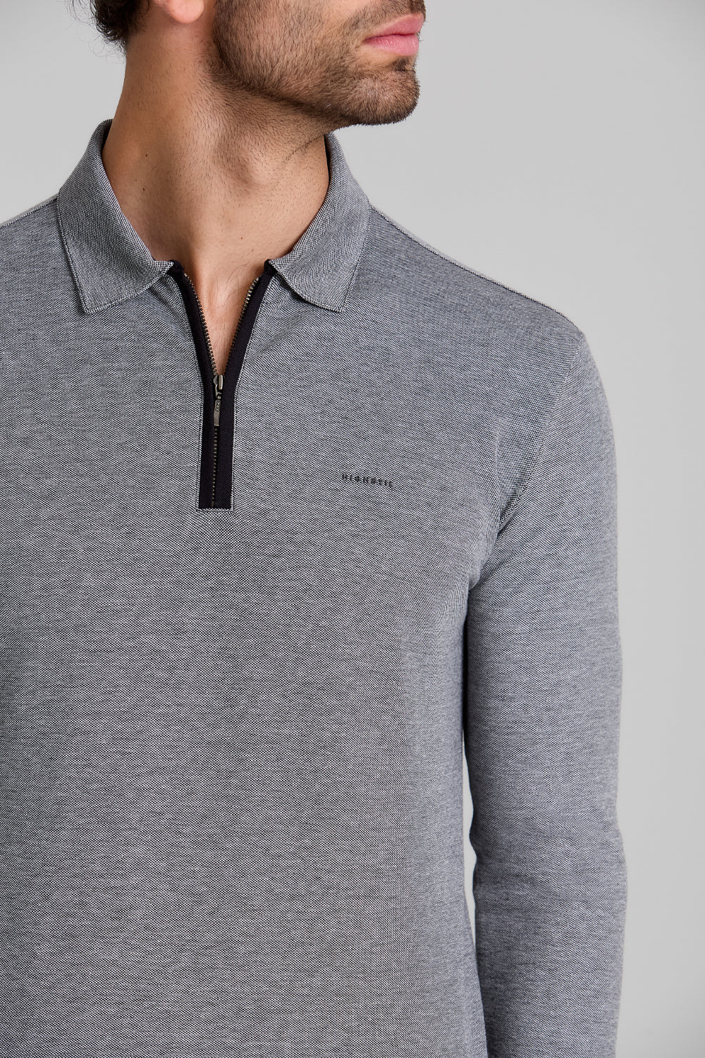 Camisa Polo Manga Longa Piquet Slim Fit