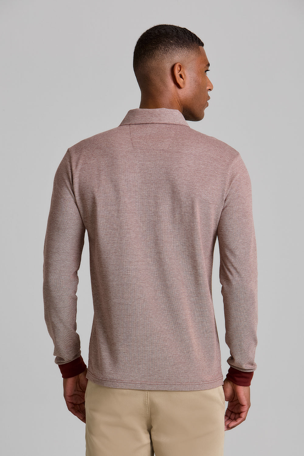 Camisa Polo Manga Longa Piquet Slim Fit