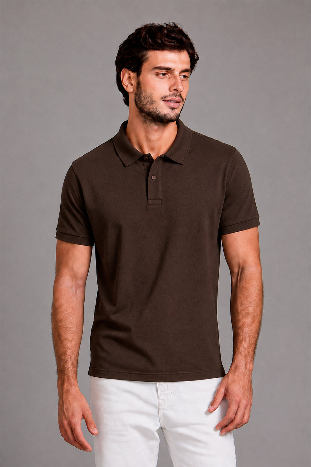 Camisa Polo Malha Pique Slim Fit