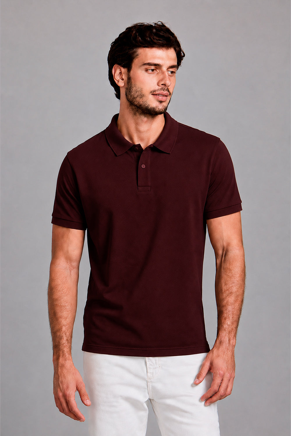 Camisa Polo Malha Pique Slim Fit