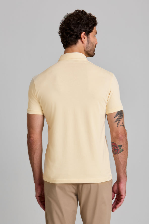 Camisa Polo Malha Premium Slim Fit - Bege