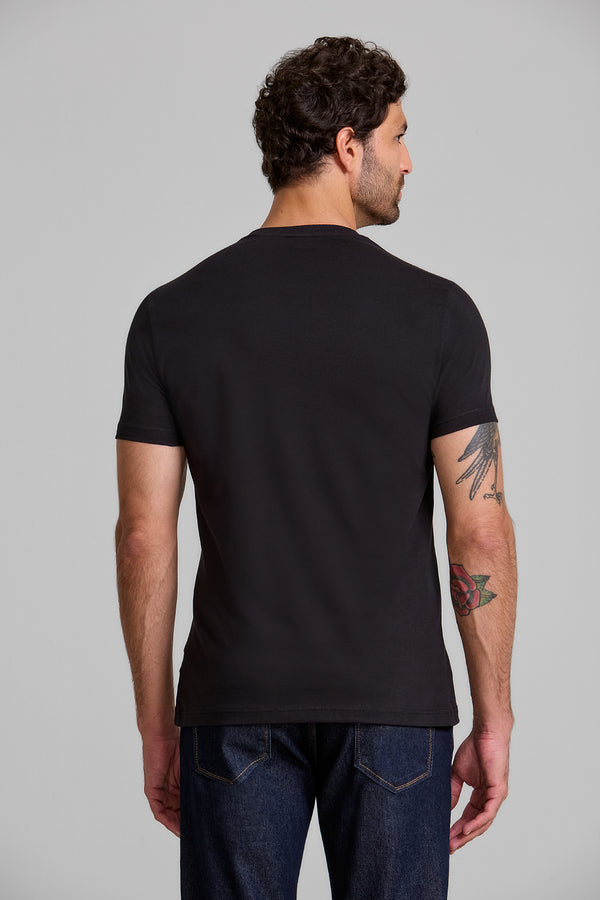 Camiseta Malha Premium Slim Fit - Preto