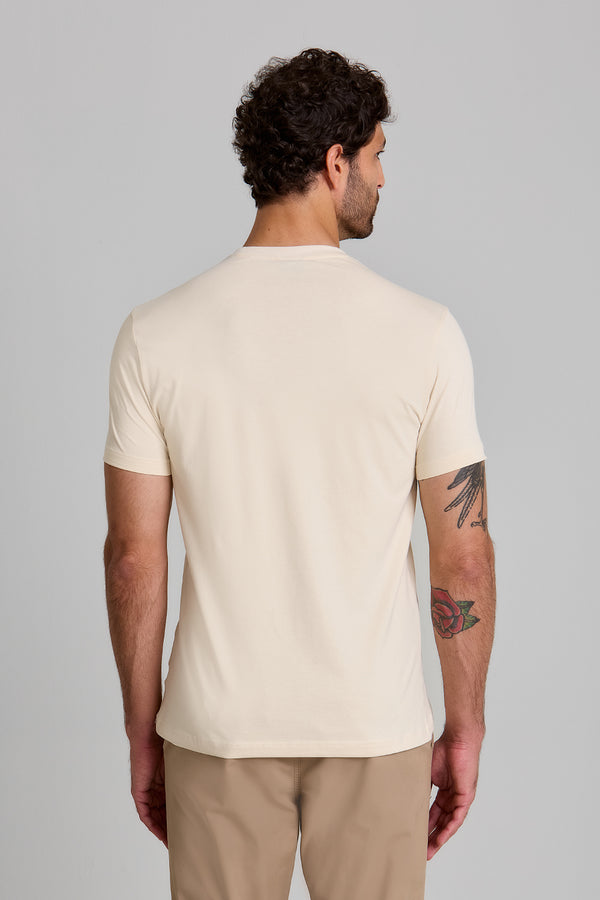 Camiseta Malha Premium Slim Fit - Bege